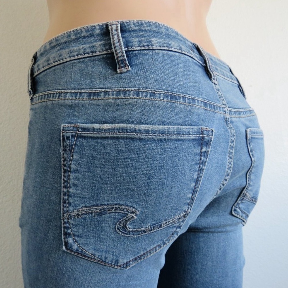 SILVER Jeans Women’s DISTRESSED Avery Slim Leg Skinny Jeans Plus Size 14 NWOT